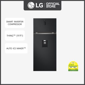 [Pre-Order] LG Top Freezer Fridge 449L GT-F4604EP | Smart Inverter Compressor™ | Essence Matte Black