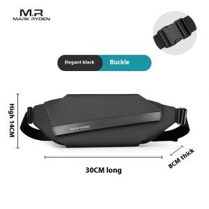 MARK RYDEN Crossbody Bag Men Sling Pounch Bag YKK Zipper Water Repellent Chest Bag MR8331