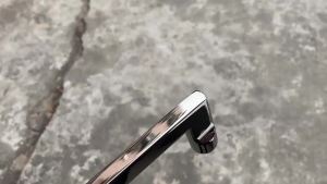 Extremely narrow 304 stainless steel L-shaped solid foot bathroom shower room glass door handle door handle(SJ-2027L)