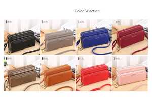 Murah Berkualitas!  Dompet Panjang Wanita Baru Mewah 2024 Lapisan Ganda Ritsleting Ganda Clutch Kapasitas Besar Tas Bahu Modis Multifungsi Serba Guna