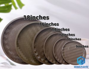 Plastic Bilao (makapal) Food plate Glass A/Color Brown 9"10"12"14"16"18