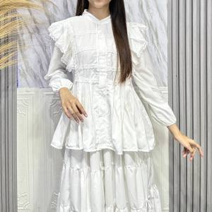 BRIEE FASHION - HELLENA BLOUSE MIX RENDA POLOS / ATASAN BLOUSE WANITA -PN