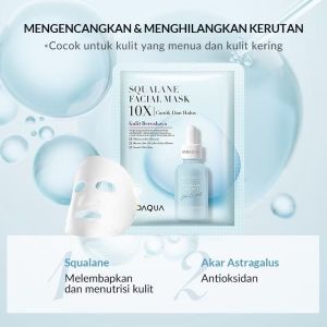 ORI BPOM Sheet Mask 10X Essence 28ml/Masker Muka Glowing Masker Wajah bpom organik Vitamin C Whitening Brightening/Centella Acne Masker Jerawat dan Bekas Jerawat /Squalane Hydrating Moisturizing/Collagen Anti-aging Perawatan Wajah