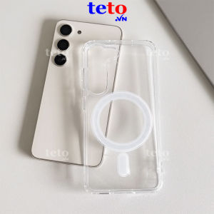 Ốp Lưng Samsung S22/ S22 Plus/ S22 Ultra Galaxy S23/ S23 Plus/ S23 Ultra/ Galaxy S24/ S24 Plus/ S24 Ultra/ S24 FE/ S25/ S25 Plus/ S25 Ultra/ Trong Suốt Từ Tính Sạc Không Dây Bảo Vệ Camera