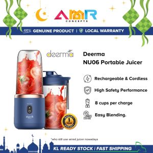 Deerma NU06 Mini Portable Electric Juicer Milkshake Wireless Automatic Fruit Juicer Blender Protein Shaker 榨汁机 无线果汁机