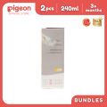 Pigeon Official- New and Improved Wideneck PP Feeding Bottle 240ml, medium flow, 2pcs in a box, no nipple confusion, anti-colic. 