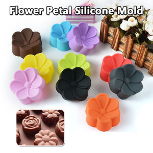 6pcs Flower Petal Silicone Mold Flower Design Dessert Mould Silicone Cake Cup Mold Party Pastry Baking Tools