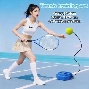 Tennis Racket Set Beginner Outdoor Single Tennis Trainer Elastic Rope Ball Kid/Adult Tennis Racket