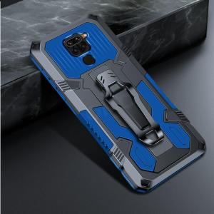 Casing Xiaomi Redmi Note 9 New HardCase Armor Belt Clip Kick Standing Robot Terbaru