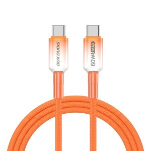 Cáp Sạc Nhanh Dux Ducis WLCM USB-C to C 60W / USB-C to L (iP) 27W Dây Bện Nylon 480Mbps Chống Gập Bền Bỉ
