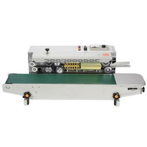220V 500W FR900 Fully Automatic Sealing Machine Continuous Commercial Sealing Machine Plastic Aluminum Foil Tea Plastic Sealing