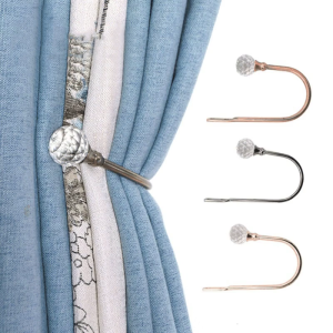 2Pcs U Shape Curtain Tieback Decorative Tie Back Accessory for Home Bedroom Dormitory Window Wall Decoration