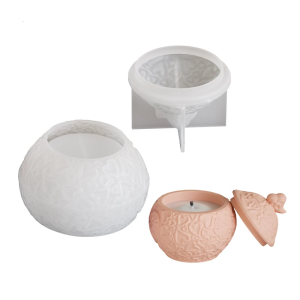 Unique Holders and Storage Tins Mould Heart Pattern Crafting Mold with Lid Silicone Texture for Hand-Making