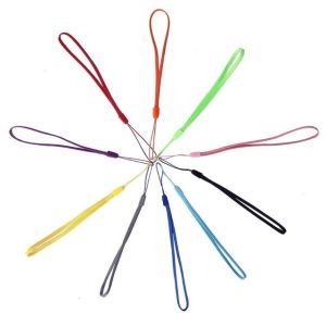 Universal Candy Color Car keychain Korean Mobile Phone Anti-lost Lanyard INS Macaron Color Round Bead Flower Pendant for Women Girls Case Bags Car Keyring