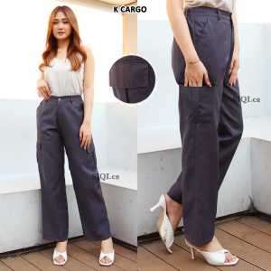 Celana Cargo Pants | Celana Kargo Drill | Kulot | Wide Leg Pants Cargo