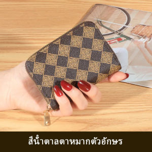 ZIARA 2024 กระเป๋าใส่บัตรใหม่สั้นน่ารักเล็กสุภาพสตรีศูนย์กระเป๋าสตางค์น้ำหนักเบาหรูหราหนังเอกสารกระเป๋าเก็บ coin wallet