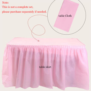 Table Skirt Plastic Table Cover Waterproof Disposable Party Decor Banquet Buffet Birthday Wedding Festival