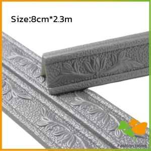 FASHION ขอบบัว วอลเปเปอร์ พร้อมส่ง ขอบบัวติดผนังกาวในตัว แบบกันน้ำ ความยาว 2.3m skirting line