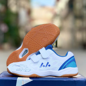 Giày cầu lông giao trẻ em Lefus L1086 trắng bền bỉ nhẹ êm chân khóa dán tiện lợi chống lật cổ chân giày thể thao bé trai giày thể thao bé gái