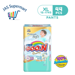 GOO.N Premium Mommy Kiss Diaper Pants XL 44pcs – 12-Hour Protection x6 Cups