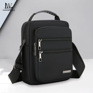 LouisWill Mens Shoulder Bag Handbag Waterproof Oxford Cloth Bag Messenger Bag Phone Bag Travel Bag Business Bag Large Capacity Cross Body Bag Lightweight Casual Bag Leisure Sport Street Bag