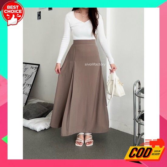 Rok Wanita Terbaru 2023 Skirt Panjang Murah Cod Ootd Muslimah