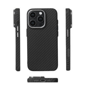 Sanptoch For Magsafe Carbon Fiber Texture Phone Case For iPhone 16 15 14 13 Pro Max Matte Classic Stripes Shockproof Hard Cover For iPhone 16 Plus Skin-friendly Slim Protection Casing