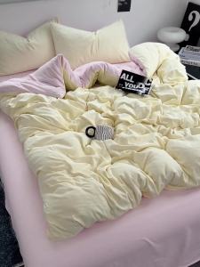 Snoopy A Super Soft and Soft Four-Piece Bedding Set for Mothers and Babies Duvet Cover Bed Sheet Single Student Dormitory Three-Piece Set LZD