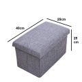 Foldable Chair Footstool Ottoman Bench Storage Chest Footrest Padded Seat. 