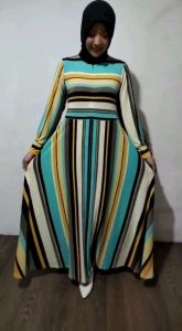 Gamis Jersey Lemonskin 1316: Ukuran dan Warna Beragam