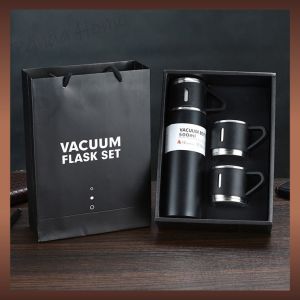 Botol Air Thermos 500ML | 304 Stainless Steel | Set Hadiah Eksklusif  Thermal Flask Bottle 500ML 304 Stainless Steel Gift Box Set Vacuum Flask Mug Thermos Hot Cold Water botol air tahan panas Bpa Free Drinking Insulated Kitchenware botol air Heater
