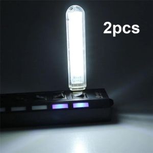 2 cái 8 Led 5V sạc di động đèn USB loại nhỏ chiếu sáng Máy Tính Đèn đọc sách ban đêm màu trắng lạnh ấm