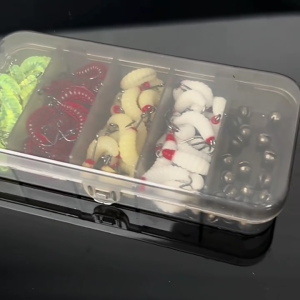 100pcs Mồi câu cá nhân tạo Worm cho bass câu cá hồi 2cm mồi câu mềm Trout Worm mồi Mồi Câu Cá Đồ Câu Cá