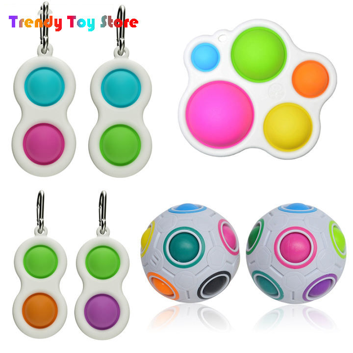 Trendy Toy Store】trending toys in tiktok New pop it fidget toys 2021 Simple  Dimple digits unicorn cheap keychain Push Bubble Color for Baby Early  Development Board mini toy claw mashine for fidget
