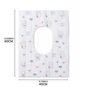 50Pcs Hygienic Portable Travel Toilet Seat Covers / Waterproof Individually Wrapped Toilet Pad / Disposable Thick Full Coverage Toilet Seat Cover