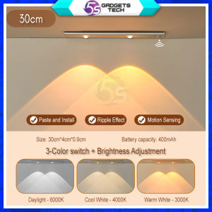 5S Ultra thin 3 Color in 1 Cat Eye LED Light Motion Sensor LED USB Rechargeable for Cabinet Wardrobe Closet Lighting