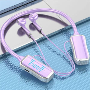 Bonine Tai nghe vòng đeo cổ siêu mạnh Tai nghe bluetooth không dây LED Tai nghe âm thanh nổi HiFi từ tính chống nước giảm tiếng ồn