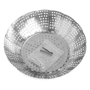 Khay hấp Xửng hấp Vỉ hấp inox 3 chân gấp gọn tiện lợi Vỉ hấp đa năng cỡ to có hộp đựng - 2Shop store