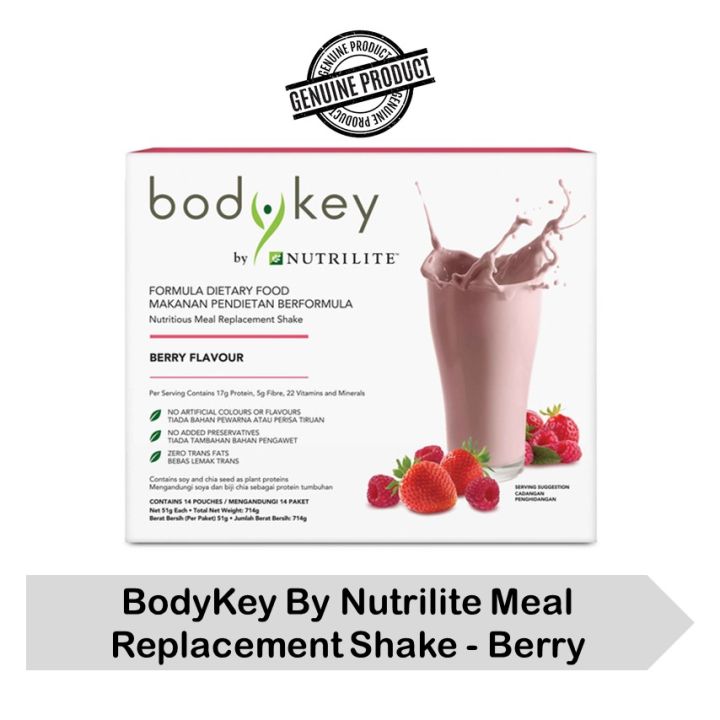 Original Bodykey By Nutrilite Meal Replacement Shake Berry Lazada