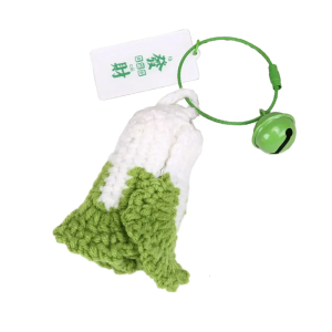 Realistic Garlic/Cabbage/Scallion/Chili Charm Keychain Yarn Vegetable Pendant Key Holder Bag Decoration for Women