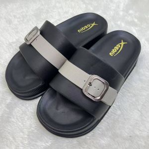 Ceqiu EH71 Sandal Wanita Selop Hak Tebal Sandal Karet Korean Style Trendy Ukuran 36-40