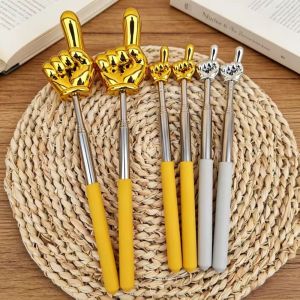 WXUZGC168 Finger Design Retractable Reading Stick Non-Slip Handle Extendable Pointing Rod Portable Teaching Pointer Teacher Classroom Tool
