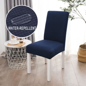 1/2/4/6ชิ้นผ้าคลุมเก้าอี้กันน้ำสำหรับห้องรับประทานอาหารยืดปลอก Jacquard ครัวจัดเลี้ยงโรงแรมตกแต่งบ้าน