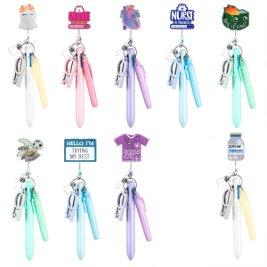 Nurse Holder And Pen Set with Multicolor Ballpoint Pen Highlighter Folding Scissors For Nurses Healthcare Workers