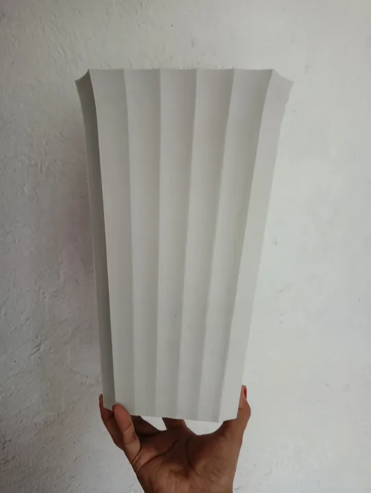 Tall%20Square%20Shell%20Pot%20White/Orange%20V-2%20(8%20Inches%20x%2012%20Inches)%20Best%20for%20Indoor%20Outdoor%20and%20Rare%20Plants%20-%20Image%209
