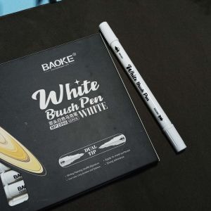 BaoKe Metallic Marker Dual Tip MP2960 SATUAN Gold/Silver/White Murah