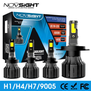 NOVSIGHT H4 LED Car Headlight 10000LM CSP Chip LED H7 H1 H11 9005 72W 6000K PTF Ice Bulbs Turbo Fog Light 12V Auto Headlamp Fog Light Bulbs N39