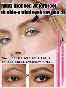 Dualended Eyebrow Pencil Natural Rooted Waterproof MultiBrow Pencil Waterproof Dual-Ended Eyebrow Pencil