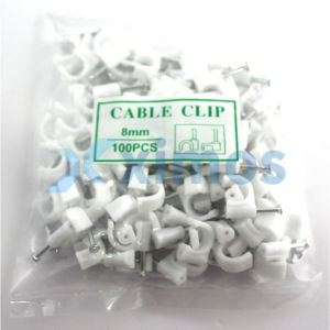 Xximos 5mm-14mm Round And Flat Cable Nail Clip White Pvc Cable Wall Clip