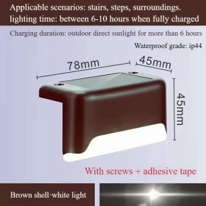 ไฟโซล่าเซลล์ Solar light ติดบันไดหน้าบ้าน รั้วบ้าน ไฟเหลือง เพิ่มความสวยงาม